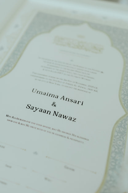 Isra' Nikah Certificate — Signature Aqsa