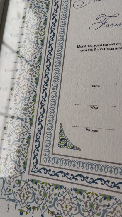 Kiswa Nikah Certificate — Sky